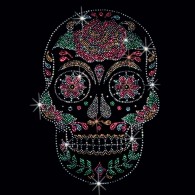 Rhinestone Sugar Skull Vines